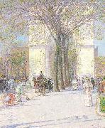Childe Hassam Washington Arch oil painting on canvas
